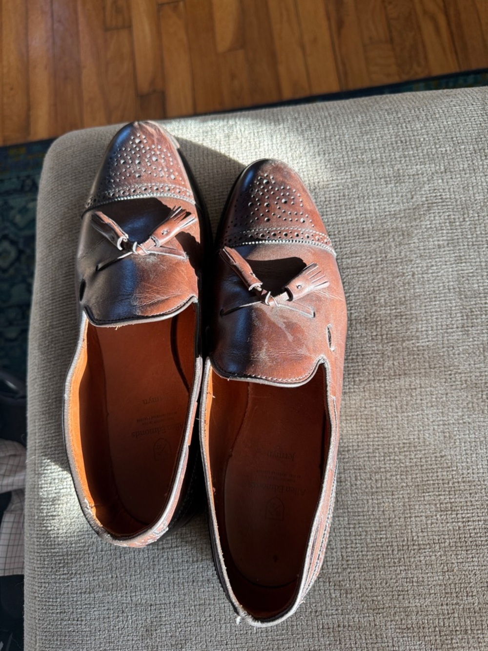 Allen Edmonds Men's Brown Leather Tassel Loafers